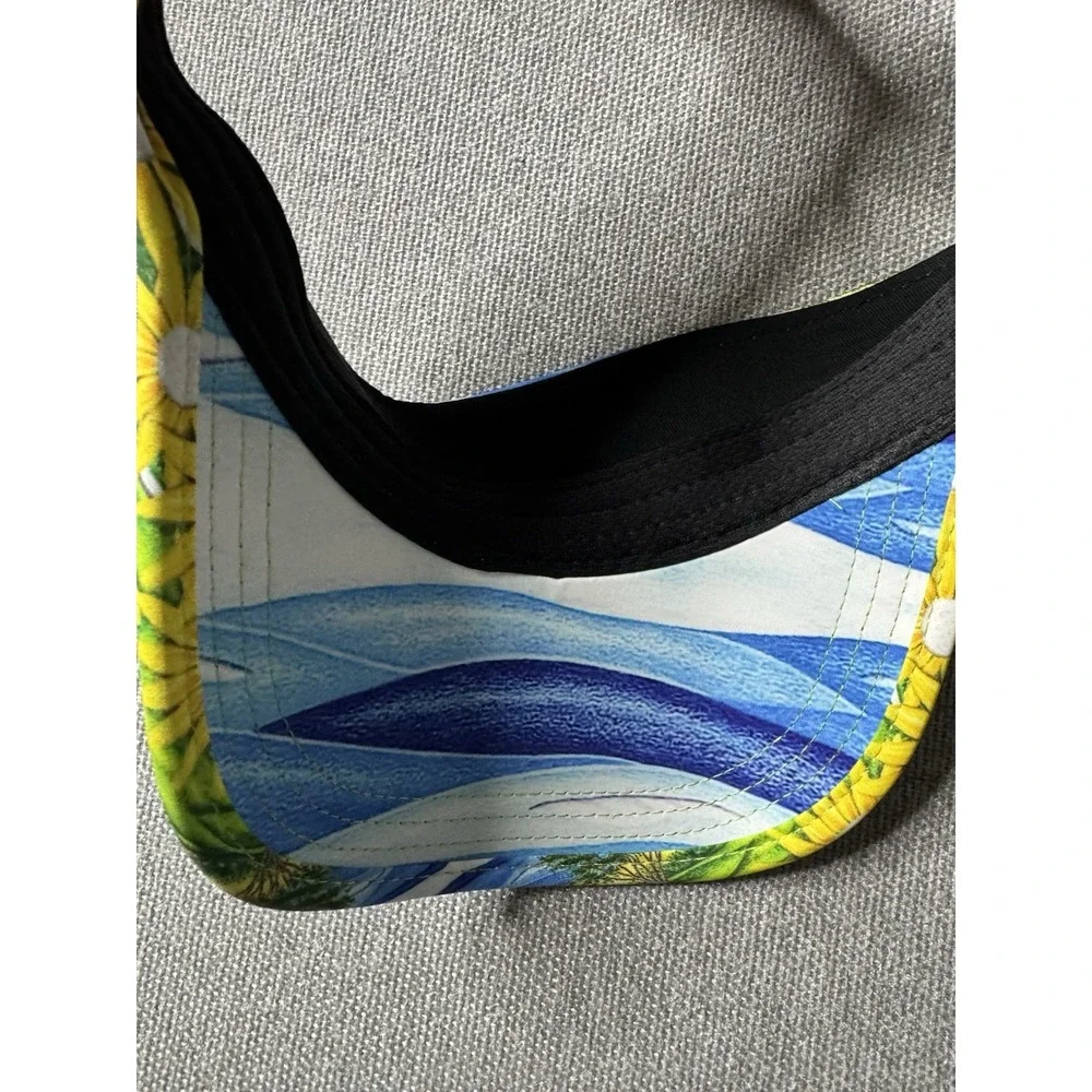Valentino Dixon Women's Golf Adj. Performance Visor Sunflowers Scenic Landscape.